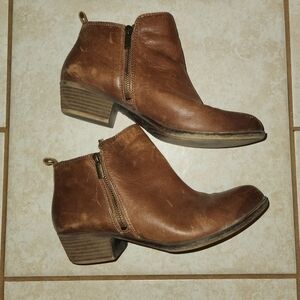 Lucky Brand Basel Leather Booties Size 10M